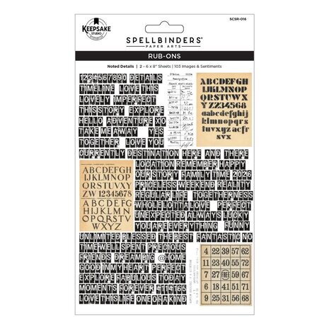 Spellbinders PRE-ORDER Turn the Page Rub-Ons Noted Details (SCSR-016) Spellbinders PRE-ORDER Turn the Page Rub-Ons Noted Details (SCSR-016)