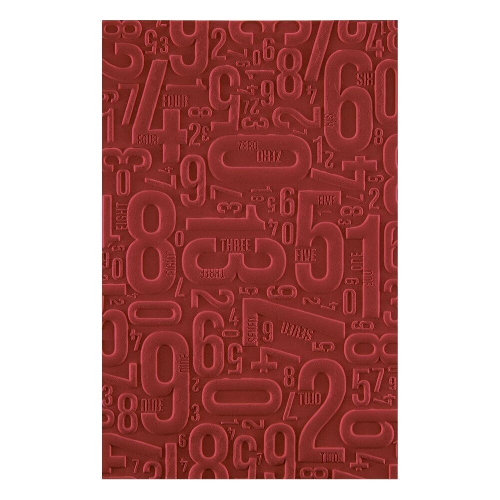 Spellbinders Turn the Page Number Field 3D Embossing Folder (E3D-186)
