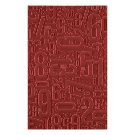 Spellbinders Turn the Page Number Field 3D Embossing Folder (E3D-186)
