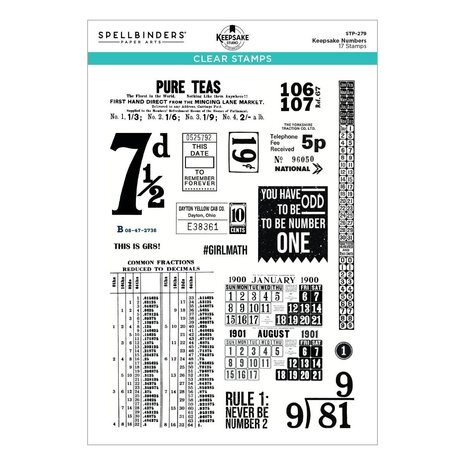 Spellbinders PRE-ORDER Turn the Page Keepsake Numbers Clear Stamp Set (STP-279) Spellbinders PRE-ORDER Turn the Page Keepsake Numbers Clear Stamp Set (STP-279)