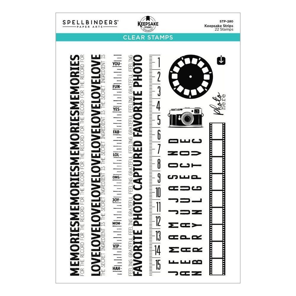 Spellbinders PRE-ORDER Turn the Page Keepsake Strips Clear Stamp Set (STP-280) Spellbinders PRE-ORDER Turn the Page Keepsake Strips Clear Stamp Set (STP-280)