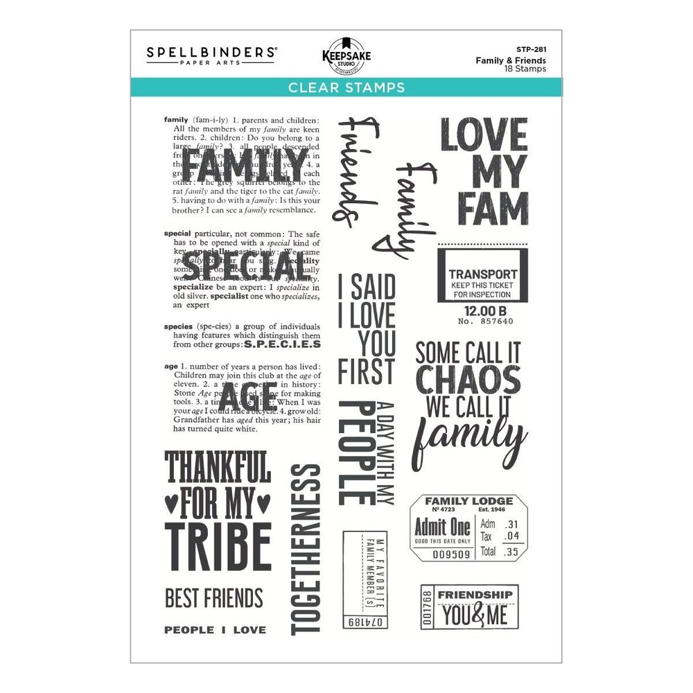 Spellbinders PRE-ORDER Turn the Page Family & Friends Clear Stamp Set (STP-281) Spellbinders PRE-ORDER Turn the Page Family & Friends Clear Stamp Set (STP-281)