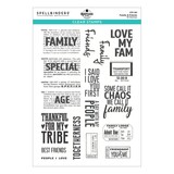 Spellbinders PRE-ORDER Turn the Page Family & Friends Clear Stamp Set (STP-281)