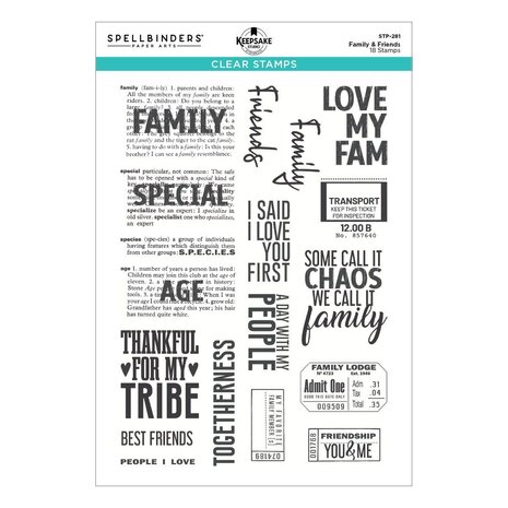 Spellbinders PRE-ORDER Turn the Page Family & Friends Clear Stamp Set (STP-281) Spellbinders PRE-ORDER Turn the Page Family & Friends Clear Stamp Set (STP-281)