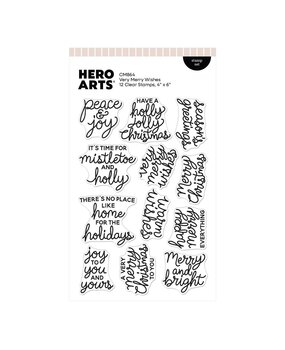 Hero Arts Home for the Holidays Stamp Set Very Merry Wishes (CM864)