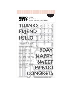Hero Arts Home for the Holidays Stamps & Dies Very Merry Wishes (DC362)