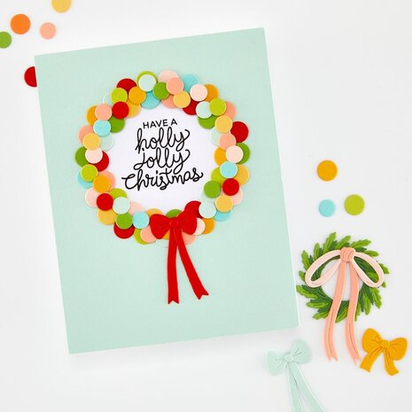 Hero Arts Home for the Holidays Stamps & Dies Very Merry Wishes (DC362)