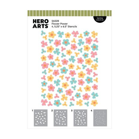 Hero Arts Summerween Layering Stencil Set Flower Power (SA328) Hero Arts Summerween Layering Stencil Set Flower Power (SA328)
