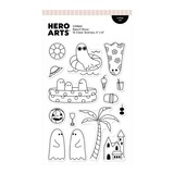 Hero Arts Summerween Stamp Set Beach Boos (CM862)