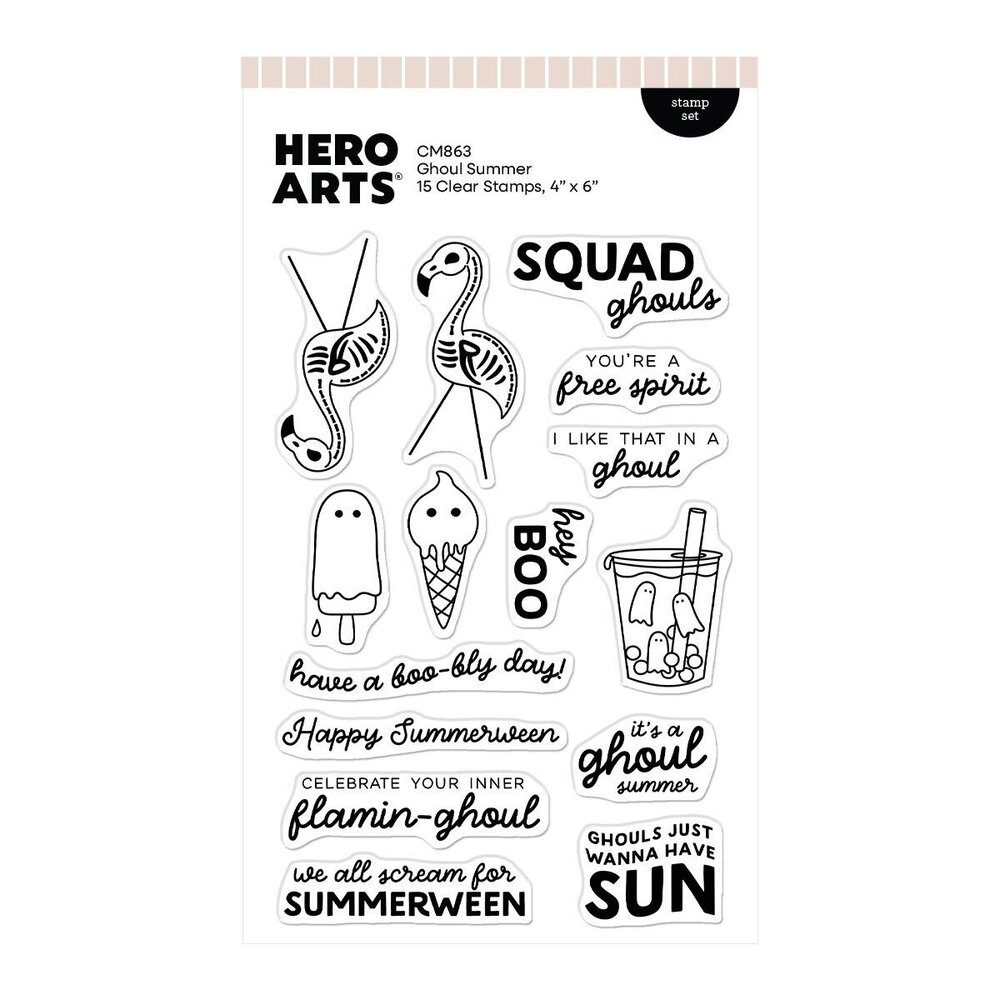Hero Arts Summerween Stamp Set Ghoul Summer (CM863) Hero Arts Summerween Stamp Set Ghoul Summer (CM863)