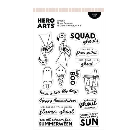 Hero Arts Summerween Stamp Set Ghoul Summer (CM863) Hero Arts Summerween Stamp Set Ghoul Summer (CM863)