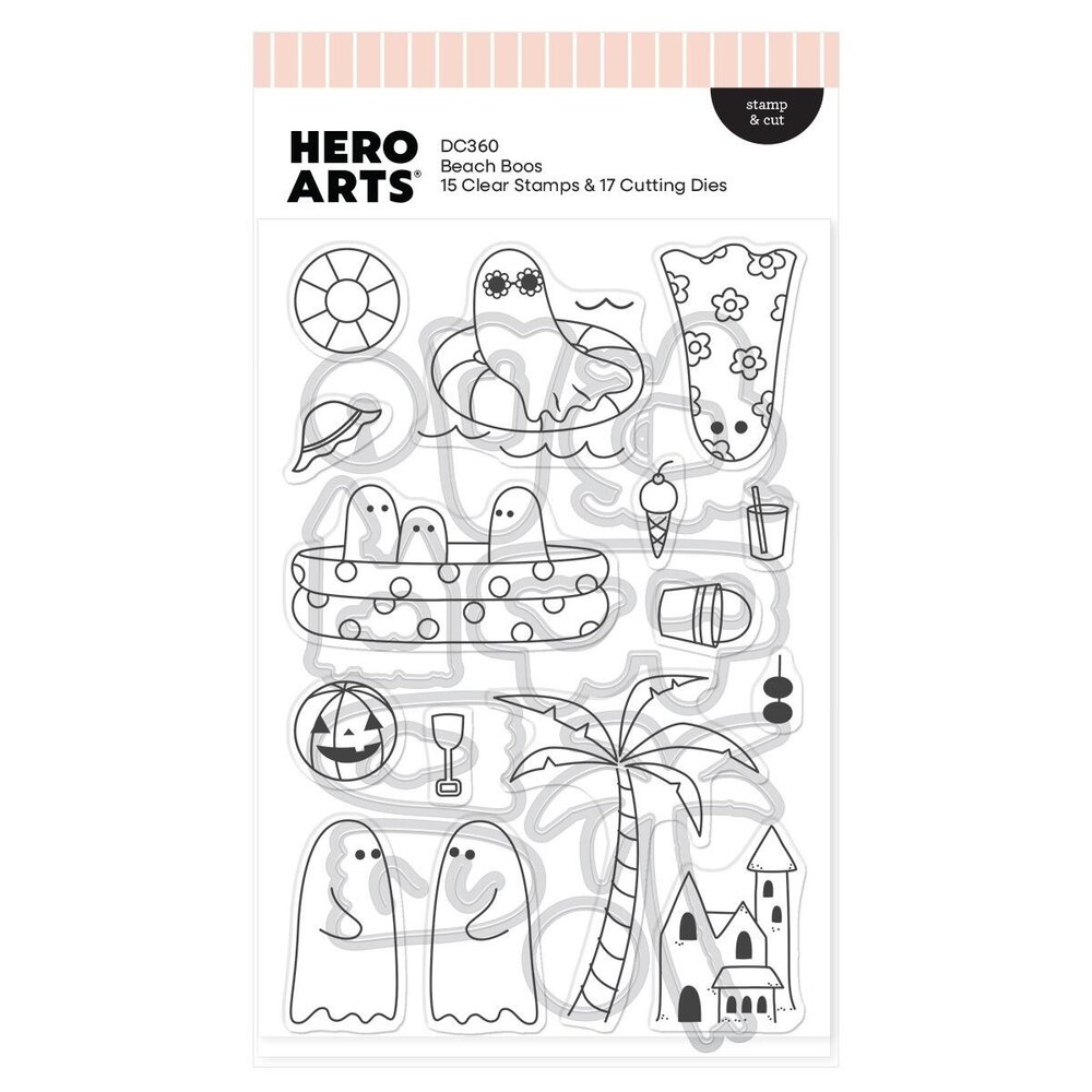 Hero Arts Summerween Stamps & Dies Beach Boos (DC360) Hero Arts Summerween Stamps & Dies Beach Boos (DC360)