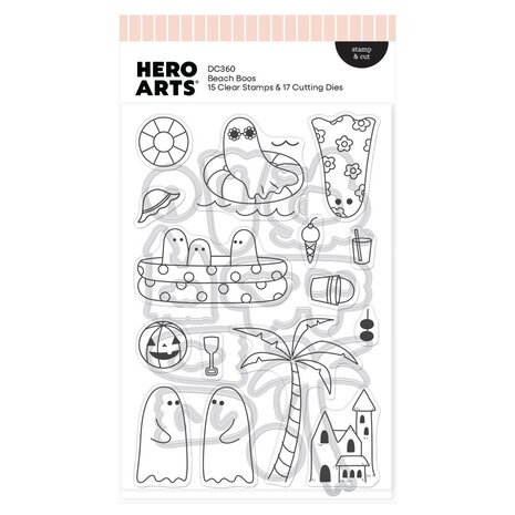 Hero Arts Summerween Stamps & Dies Beach Boos (DC360) Hero Arts Summerween Stamps & Dies Beach Boos (DC360)