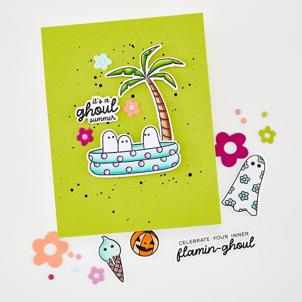 Hero Arts Summerween Stamps & Dies Beach Boos (DC360) Hero Arts Summerween Stamps & Dies Beach Boos (DC360)