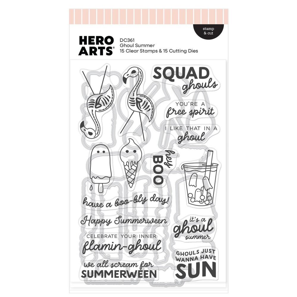 Hero Arts Summerween Stamps & Dies Ghoul Summer (DC361) Hero Arts Summerween Stamps & Dies Ghoul Summer (DC361)