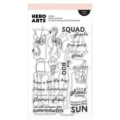 Hero Arts Summerween Stamps & Dies Ghoul Summer (DC361) Hero Arts Summerween Stamps & Dies Ghoul Summer (DC361)