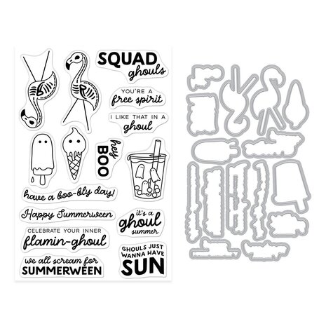 Hero Arts Summerween Stamps & Dies Ghoul Summer (DC361) Hero Arts Summerween Stamps & Dies Ghoul Summer (DC361)