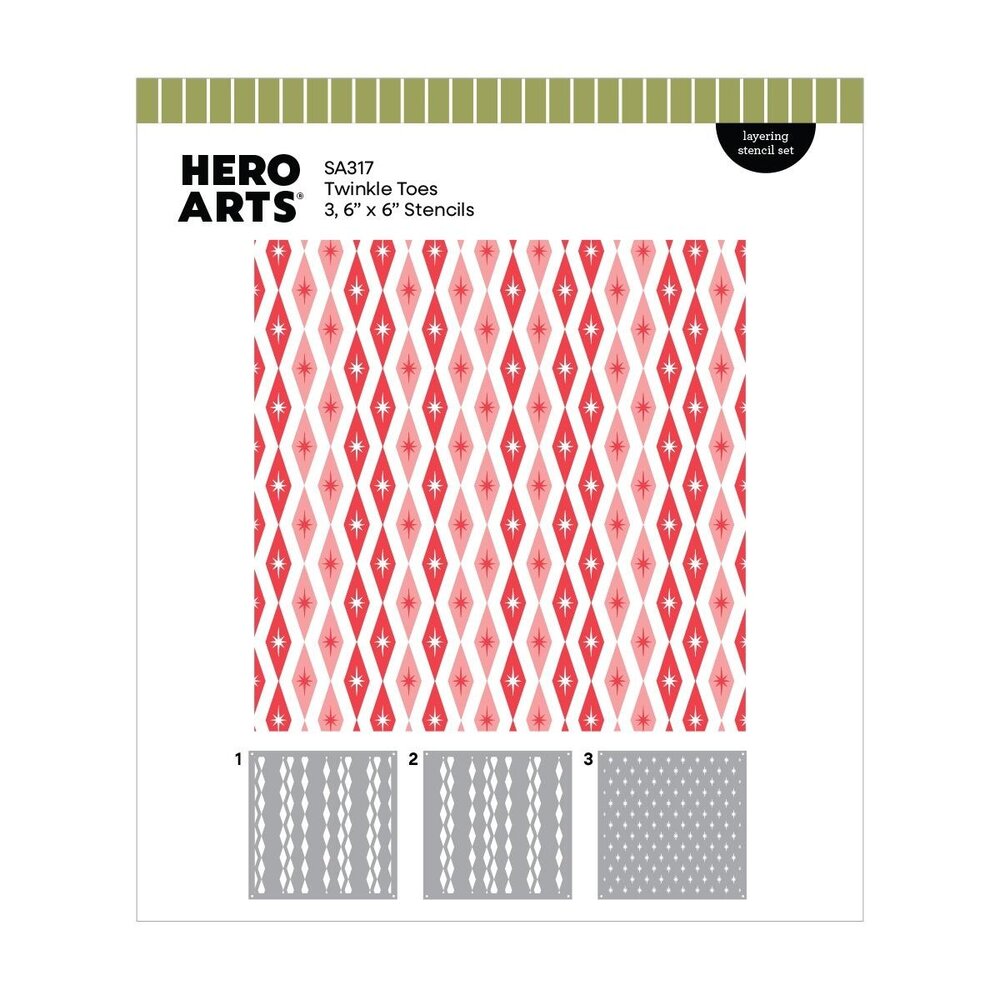 Hero Arts Vintage Vinyl Layering Stencils Twinkle Toes (SA317) Hero Arts Vintage Vinyl Layering Stencils Twinkle Toes (SA317)