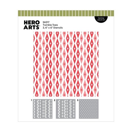 Hero Arts Vintage Vinyl Layering Stencils Twinkle Toes (SA317) Hero Arts Vintage Vinyl Layering Stencils Twinkle Toes (SA317)