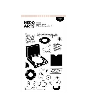 Hero Arts Vintage Vinyl Stamp Set Feeling Festive (CM828)