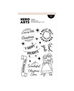 Hero Arts Vintage Vinyl Stamp Set Wishing You (CM829)