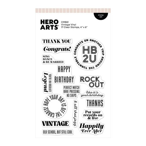 Hero Arts Vintage Vinyl Stamp Set Vintage Vinyl (CM861)
