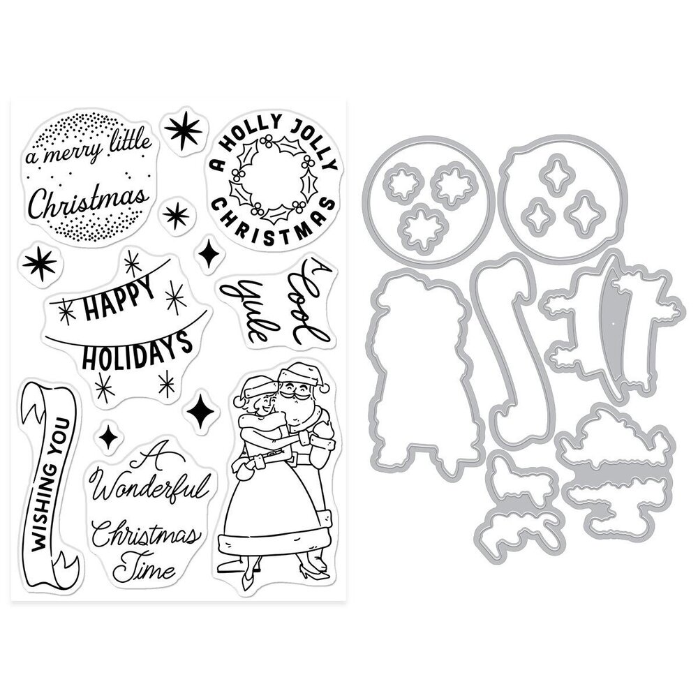 Hero Arts Vintage Vinyl Stamps & Dies Wishing You (DC336) Hero Arts Vintage Vinyl Stamps & Dies Wishing You (DC336)