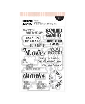 Hero Arts Vintage Vinyl Stamps & Dies Solid Gold (DC357)
