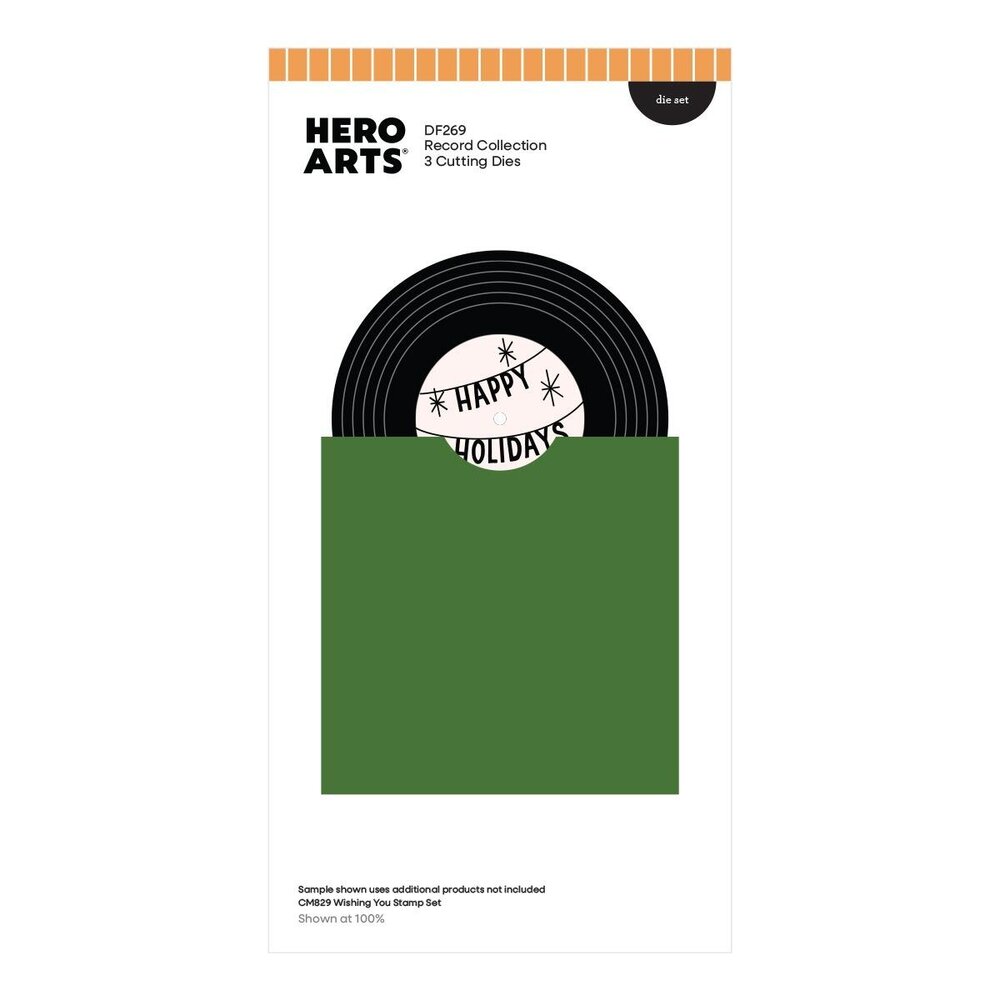 Hero Arts PRE-ORDER Vintage Vinyl Die Set Record Collection (DF269) Hero Arts PRE-ORDER Vintage Vinyl Die Set Record Collection (DF269)