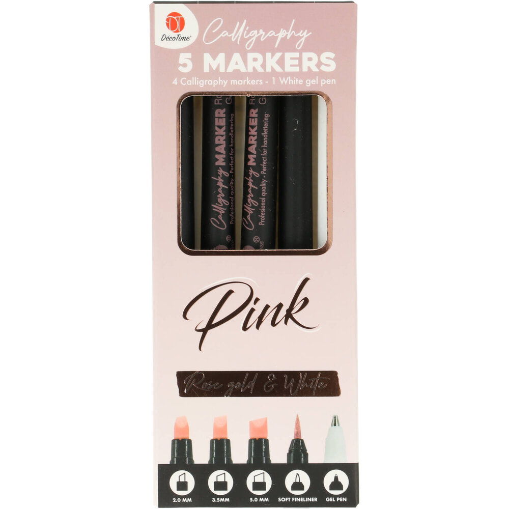 DécoTime 5 Calligraphy Markers Pink (3206634) DécoTime 5 Calligraphy Markers Pink (3206634)