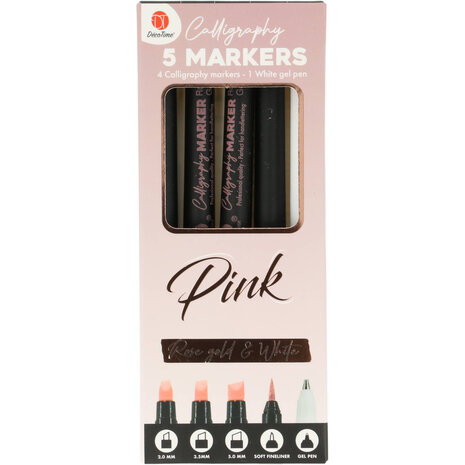 DécoTime 5 Calligraphy Markers Pink (3206634) DécoTime 5 Calligraphy Markers Pink (3206634)