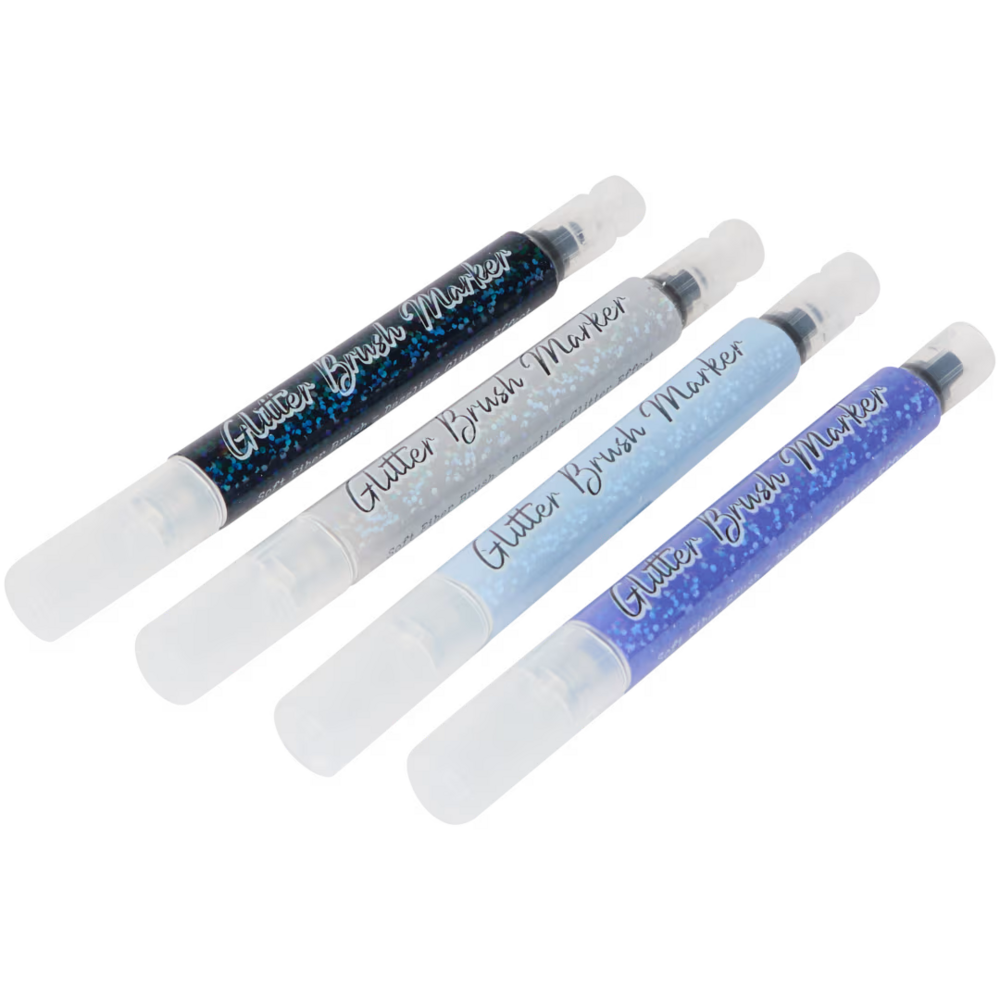 DécoTime 4 Glitter Brush Markers Midnight Blue (3204301)