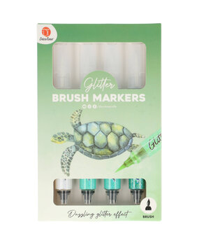 DécoTime 4 Glitter Brush Markers Soft Green (3204301) DécoTime 4 Glitter Brush Markers Soft Green (3204301)