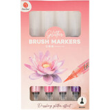 DécoTime 4 Glitter Brush Markers Coral Pink (3204301)