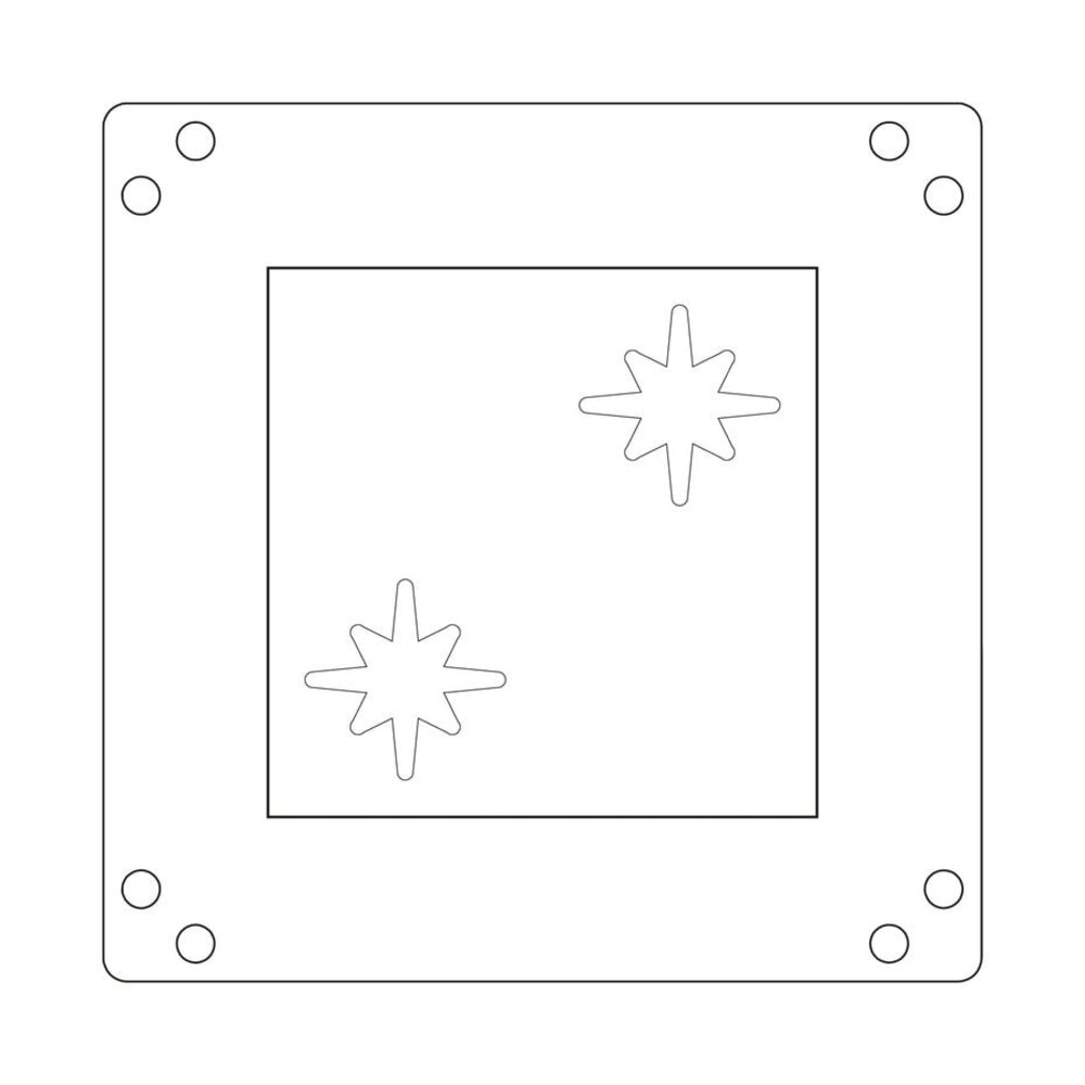 Sizzix Catherine Pooler Mini Layered Stencils Retro Star (667169)
