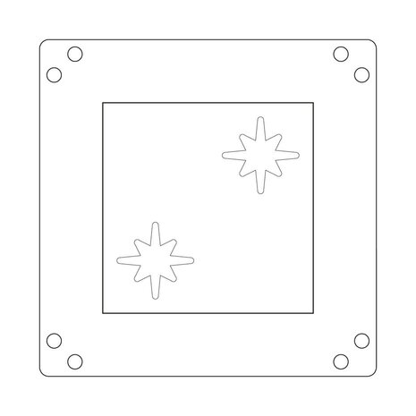 Sizzix Catherine Pooler Mini Layered Stencils Retro Star (667169)