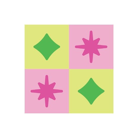 Sizzix Catherine Pooler Mini Layered Stencils Retro Star (667169)