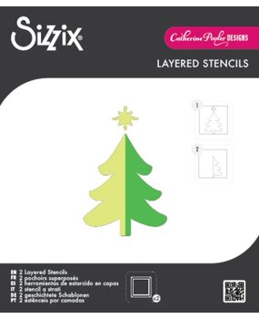 Sizzix Catherine Pooler Mini Layered Stencils Star on Top (667170)