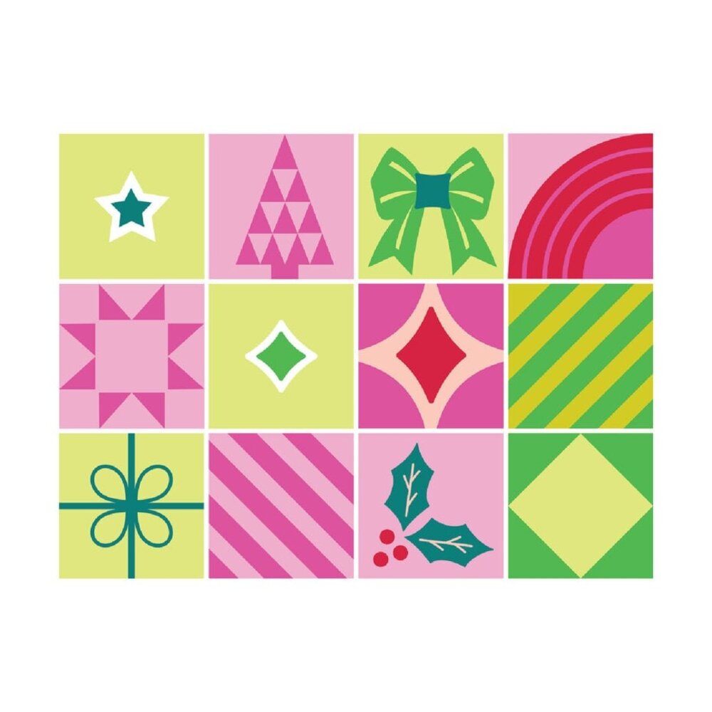 Sizzix Catherine Pooler Clear Stamps Holiday in the Square (667171)