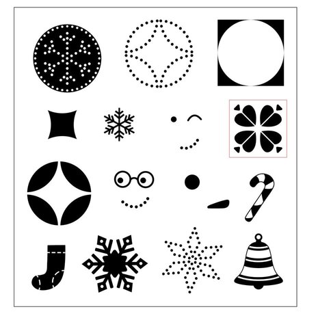 Sizzix Catherine Pooler Clear Stamps with Framelits Around the Holidays (667173)
