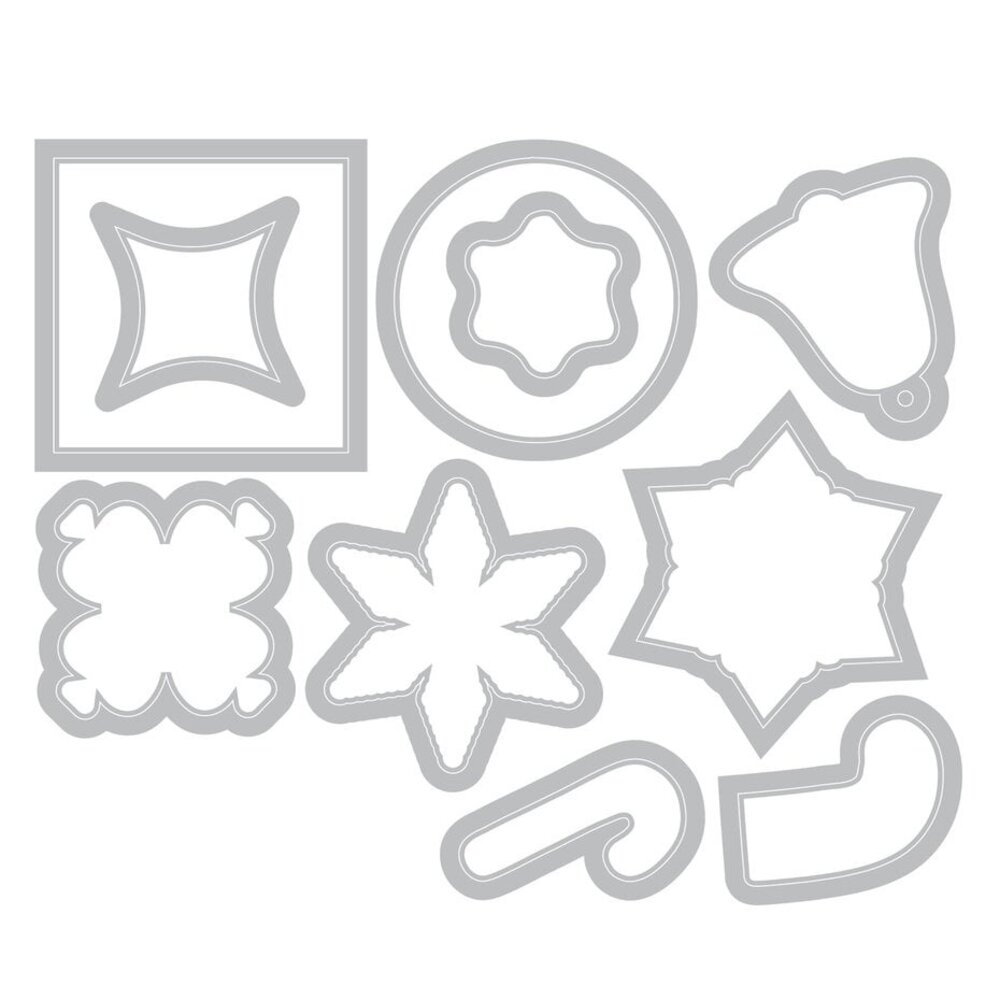 Sizzix Catherine Pooler Clear Stamps with Framelits Around the Holidays (667173)