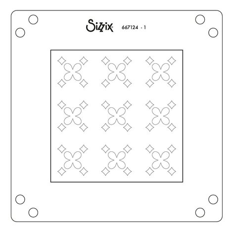 Sizzix Mini Layered Stencils Fanciful Snowflakes (667124)