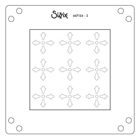 Sizzix Mini Layered Stencils Fanciful Snowflakes (667124)