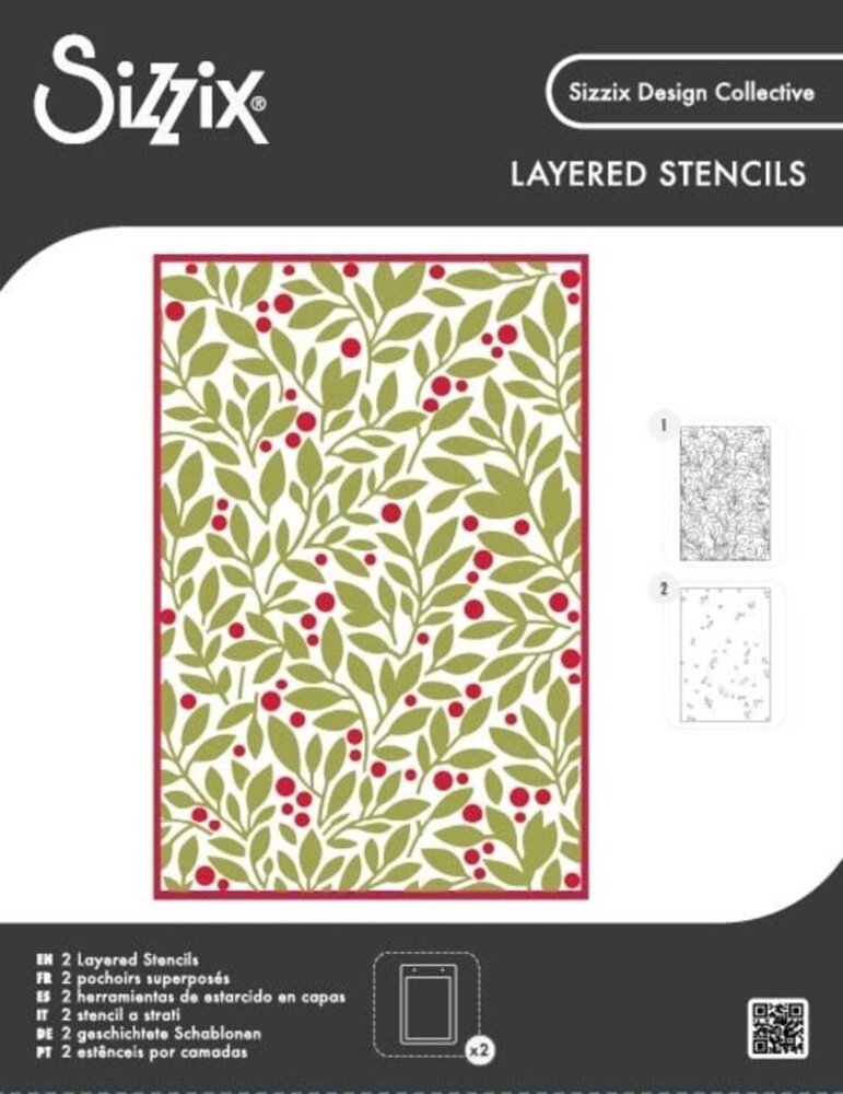 Sizzix Layered Stencils Berry Sweet (667150)