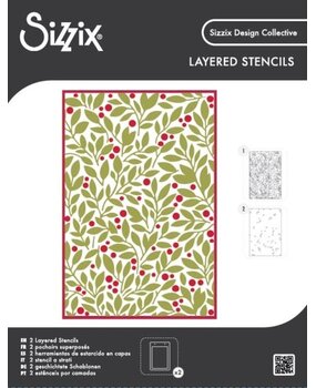 Sizzix Layered Stencils Berry Sweet (667150)