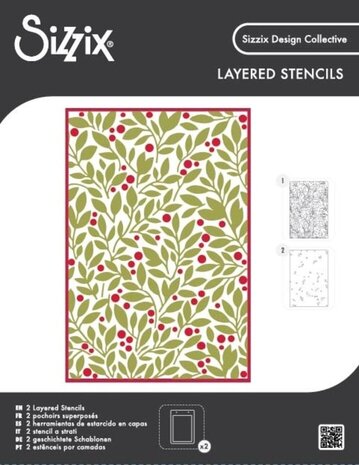 Sizzix Layered Stencils Berry Sweet (667150)