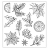 Sizzix Clear Stamps Poinsettia and Pine (667122)