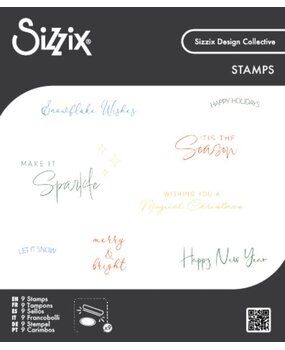 Sizzix Clear Stamps Winter Sentiments (667123)