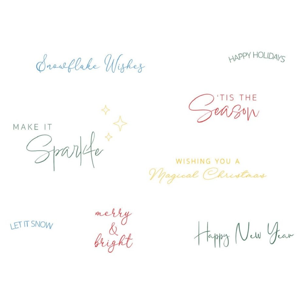 Sizzix Clear Stamps Winter Sentiments (667123)