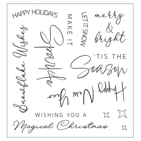 Sizzix Clear Stamps Winter Sentiments (667123)